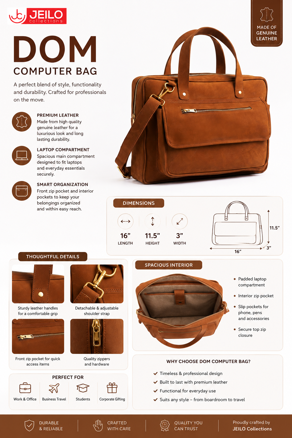 Dom Computer Bag - Image 7
