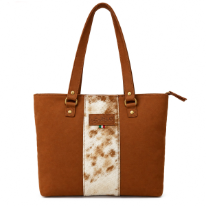 Hair-On Ceci Leather Handbag