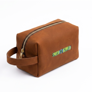 Leather Washbag (Beaded)